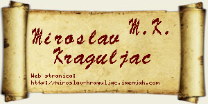 Miroslav Kraguljac vizit kartica
